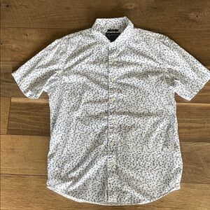 American Rag White Shirt with Blue Pattern